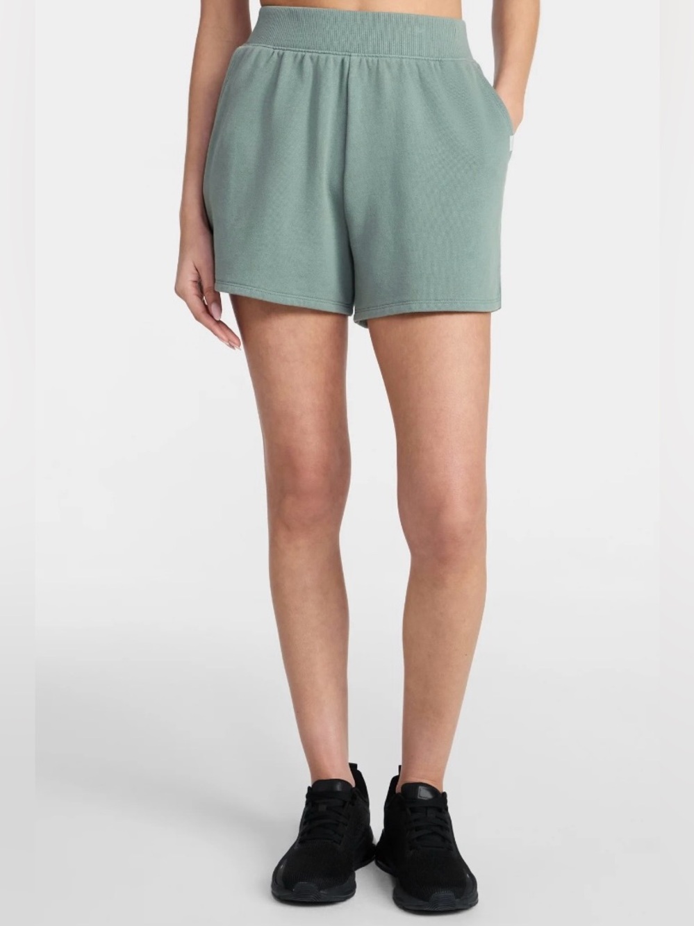 NWT Athletic Works French Terry Sage Green Knit Athletic Shorts